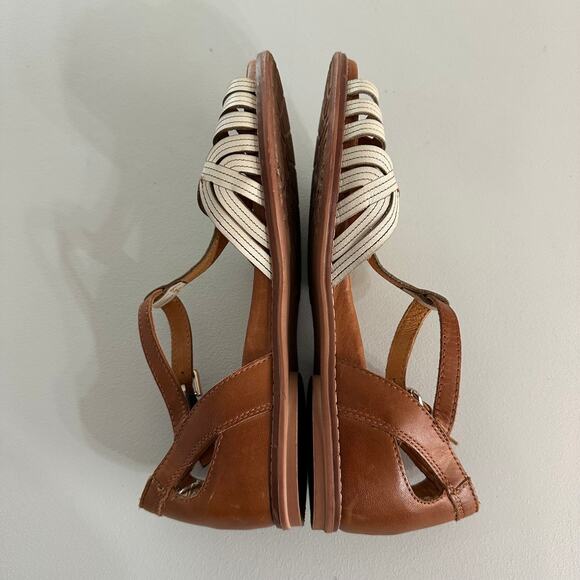 Pikolinos Talavera Nata Leather Sandals Size 37 Ankle Strap Comfort - Picture 3 of 5